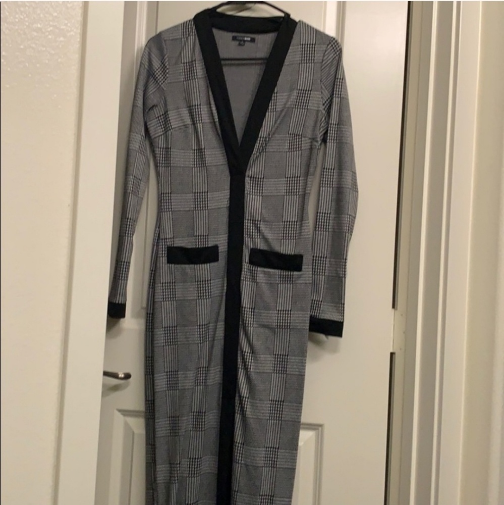 Black and gray dress